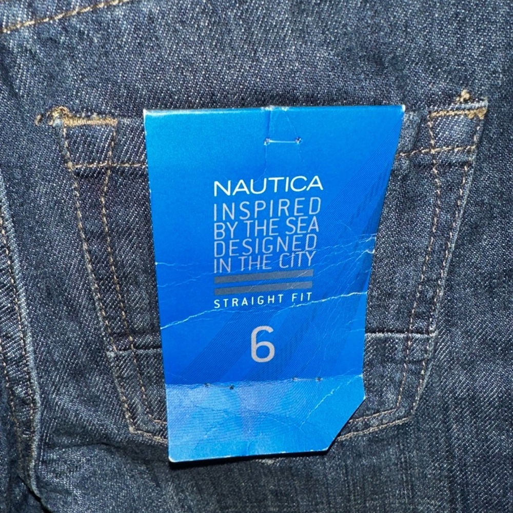 Size 6 Blue Jeans by Nautica Straight Fit Brand New With Tags girls or boys kids - Picture 3 of 4